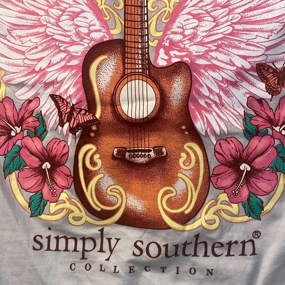 Simply Southern women’s size Small Gray Short Sleeve Tee with Pink Tennessee Log - Picture 6 of 7